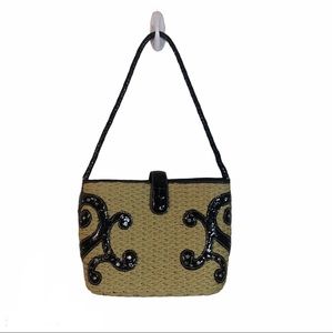 Brighton Valentina Straw Hand Bag Studs